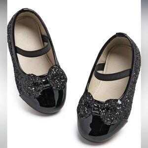 Black Glitter Kids Shoes NWT